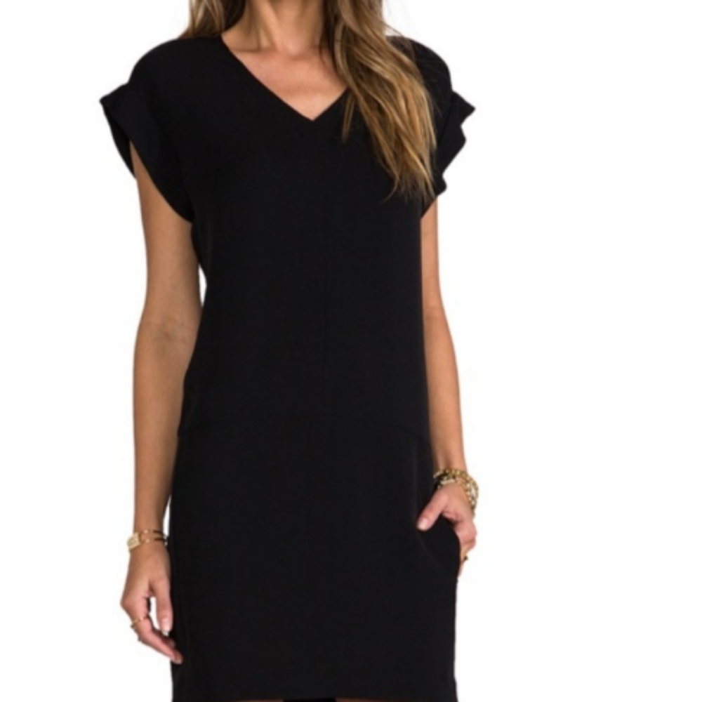 Theory Dress 6 Double Georgette Gydana Silk Pockets Boxy‎ Capsule Revolve
